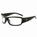 Ergodyne Skullerz THOR Anti-Scratch , Enhanced Anti-Fog Safety Glasses, Black Frame, Clear Polycarbonate Lens 51005